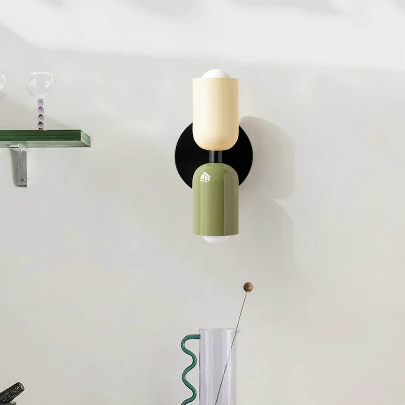 Eviora | Wall Light Dual Glass Sconce Fixture with Modern Touch