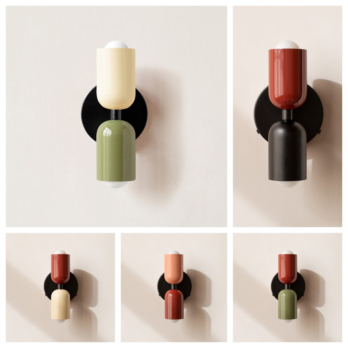 Eviora | Wall Light Dual Glass Sconce Fixture with Modern Touch