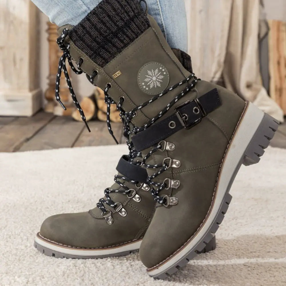 Alora | Cozy Stylish Black Winter Boots for Women
