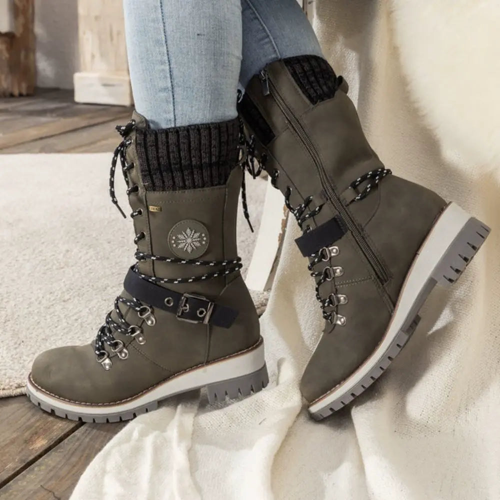 Alora | Cozy Stylish Black Winter Boots for Women