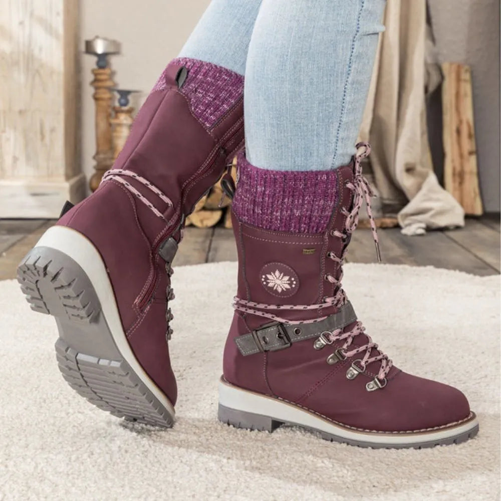 Alora | Cozy Stylish Black Winter Boots for Women