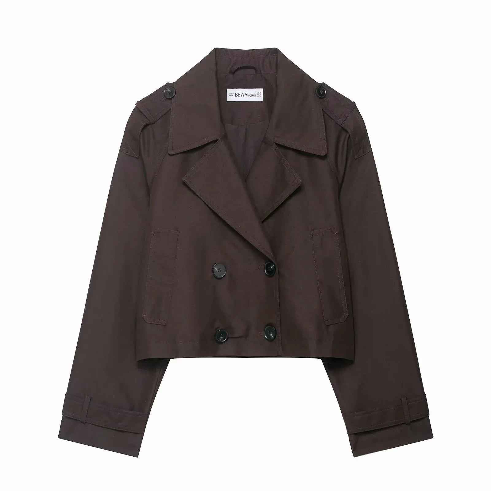 Anne | Women's Double Breasted Trench Coat with Pockets – Stylish Autumn Winter Office Jacket