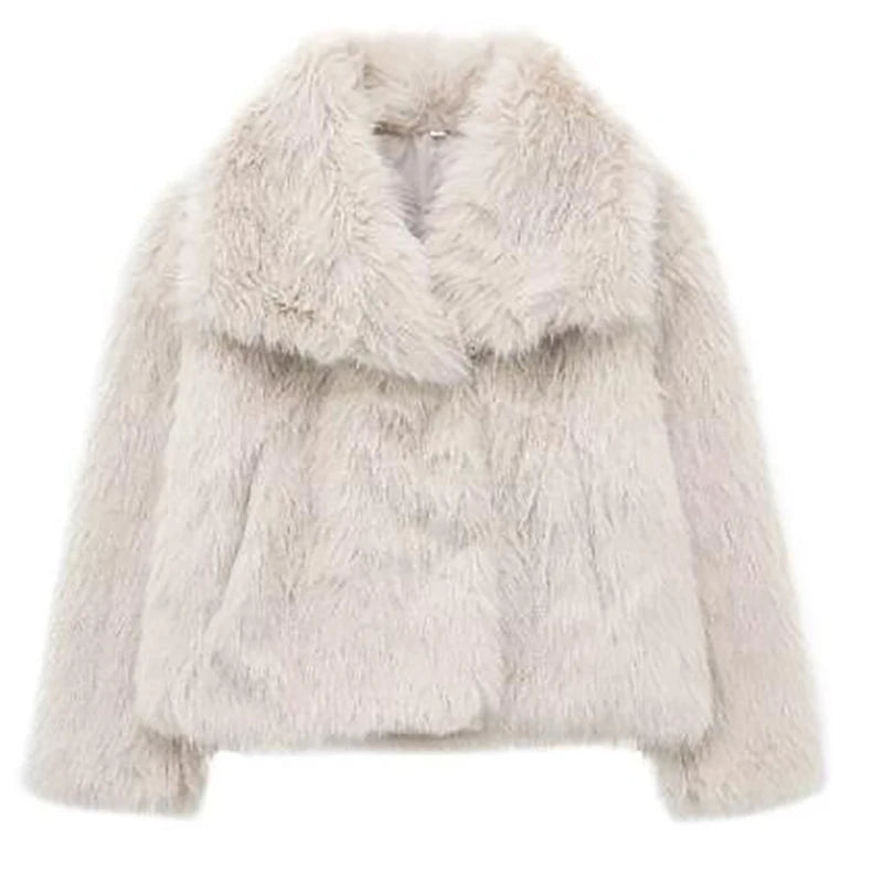 Maya | Women's Faux Fur Short Jacket – Stylish Winter Coat for Autumn Casual and Semi-Formal Wear