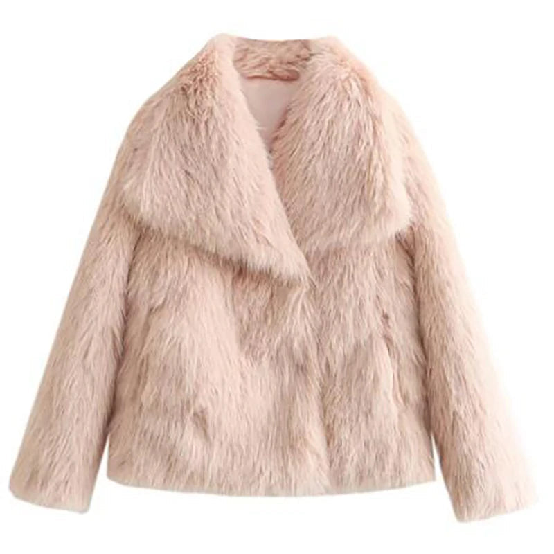 Maya | Women's Faux Fur Short Jacket – Stylish Winter Coat for Autumn Casual and Semi-Formal Wear