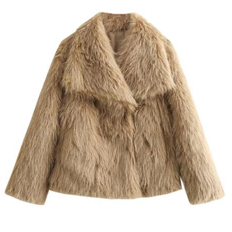Maya | Women's Faux Fur Short Jacket – Stylish Winter Coat for Autumn Casual and Semi-Formal Wear