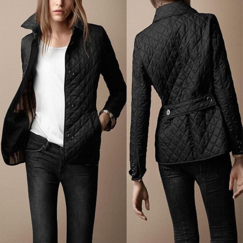 Dane | Women's Lightweight Quilted Coat with Button Closure – Stylish Casual Outerwear for Autumn and Spring