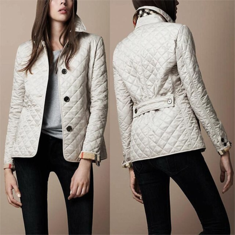 Dane | Women's Lightweight Quilted Coat with Button Closure – Stylish Casual Outerwear for Autumn and Spring