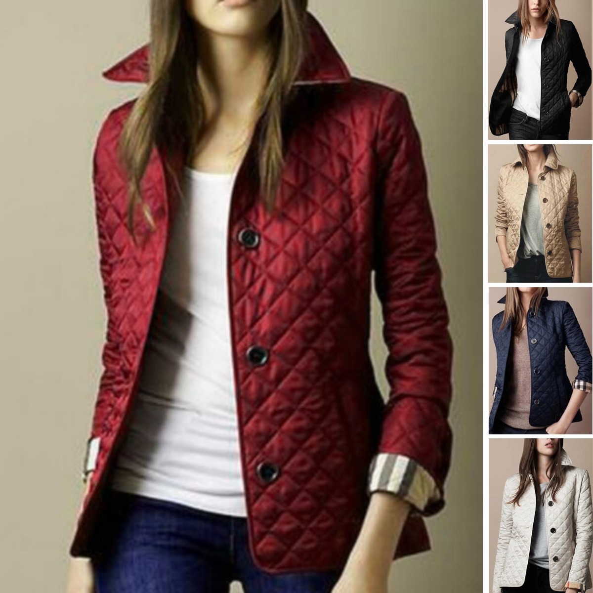 Dane | Women's Lightweight Quilted Coat with Button Closure – Stylish Casual Outerwear for Autumn and Spring