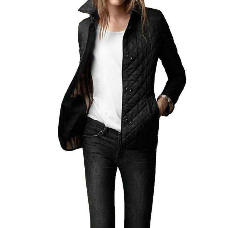 Dane | Women's Lightweight Quilted Coat with Button Closure – Stylish Casual Outerwear for Autumn and Spring