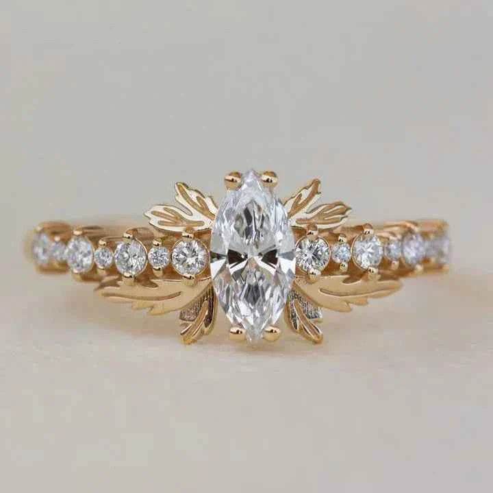 Vintage Starlight Zirconia Gold Ring
