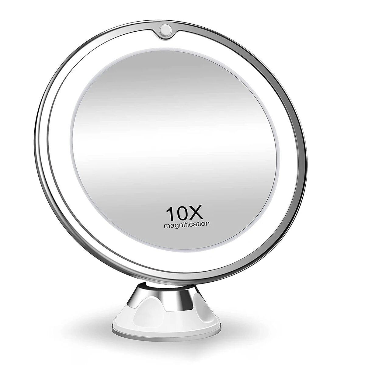 ConcaveGlow | 10x Magnifying LED Vanity Mirror 360° Rotation with Lights