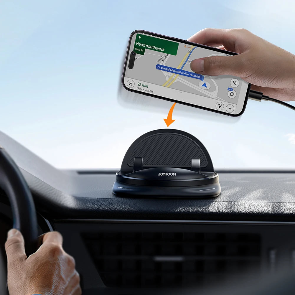 360° Rotating Car Phone Holder | Adjustable Dashboard and Air Vent Mount for Cell Phones 4-6.5 Inches