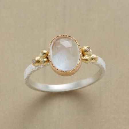 Vintage White Glass Ring