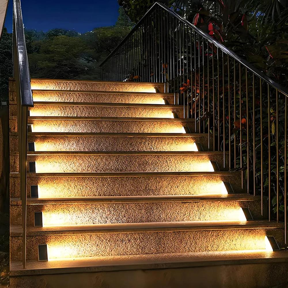 Ambros | Luminous Solar Stair Lights for Modern Outdoor Design