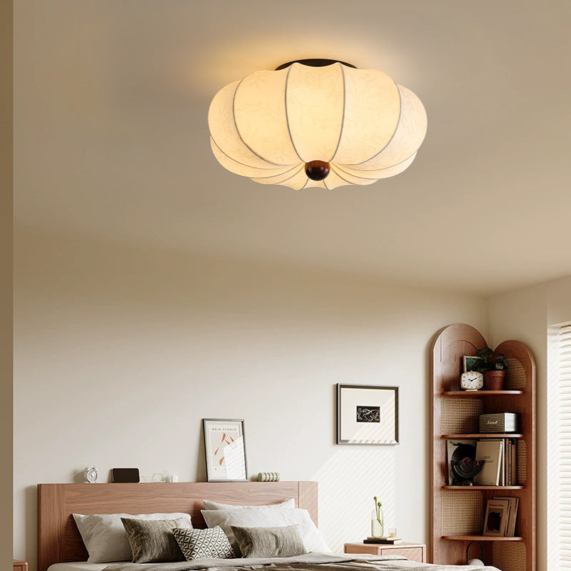 Ambrya | Retro-Inspired Silk Ceiling Lamp with Medieval Design
