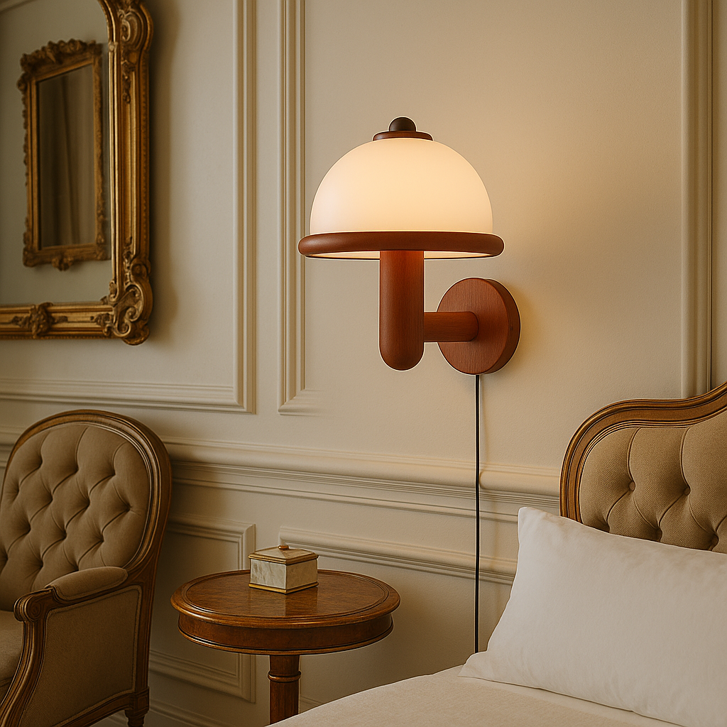 Aurisca | Minimalist Mushroom Wall Lamp for Sophisticated Interiors
