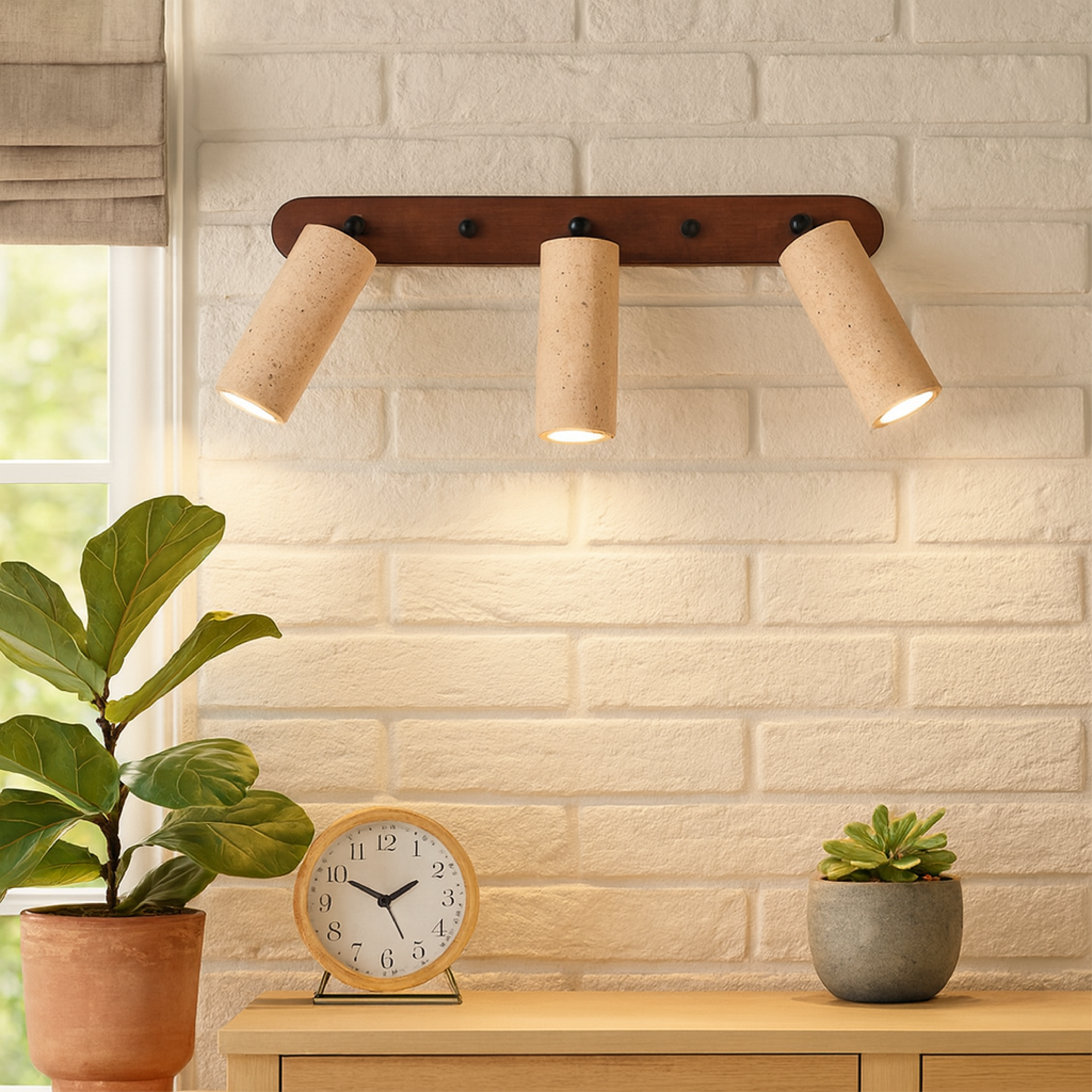 Aurivon | Travertine Swivel Wall Lamp with a Touch of Retro Charm