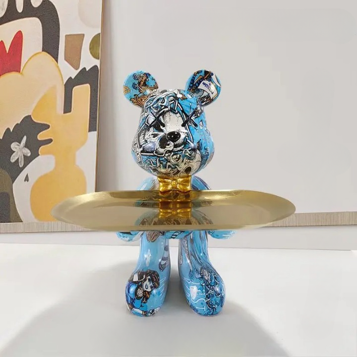 BearServe | Decorative Bear Sculpture with Tray