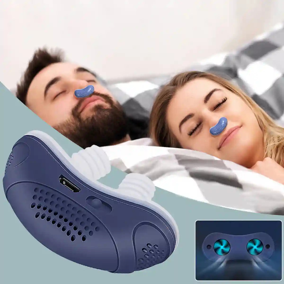 Compact CPAP Device for Sleep Apnea Relief | No Mask, Quiet Operation, Lightweight, USB Rechargeable