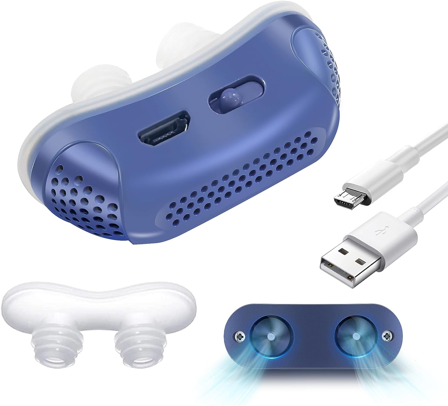 Compact CPAP Device for Sleep Apnea Relief | No Mask, Quiet Operation, Lightweight, USB Rechargeable