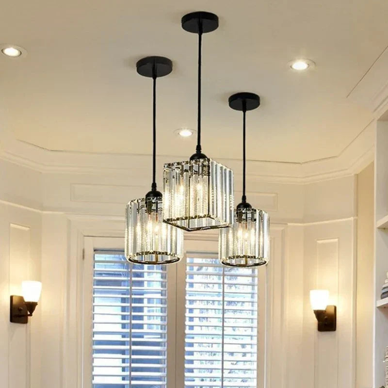 CrystalHaven | Minimalist K9 Crystal Pendant Lamp