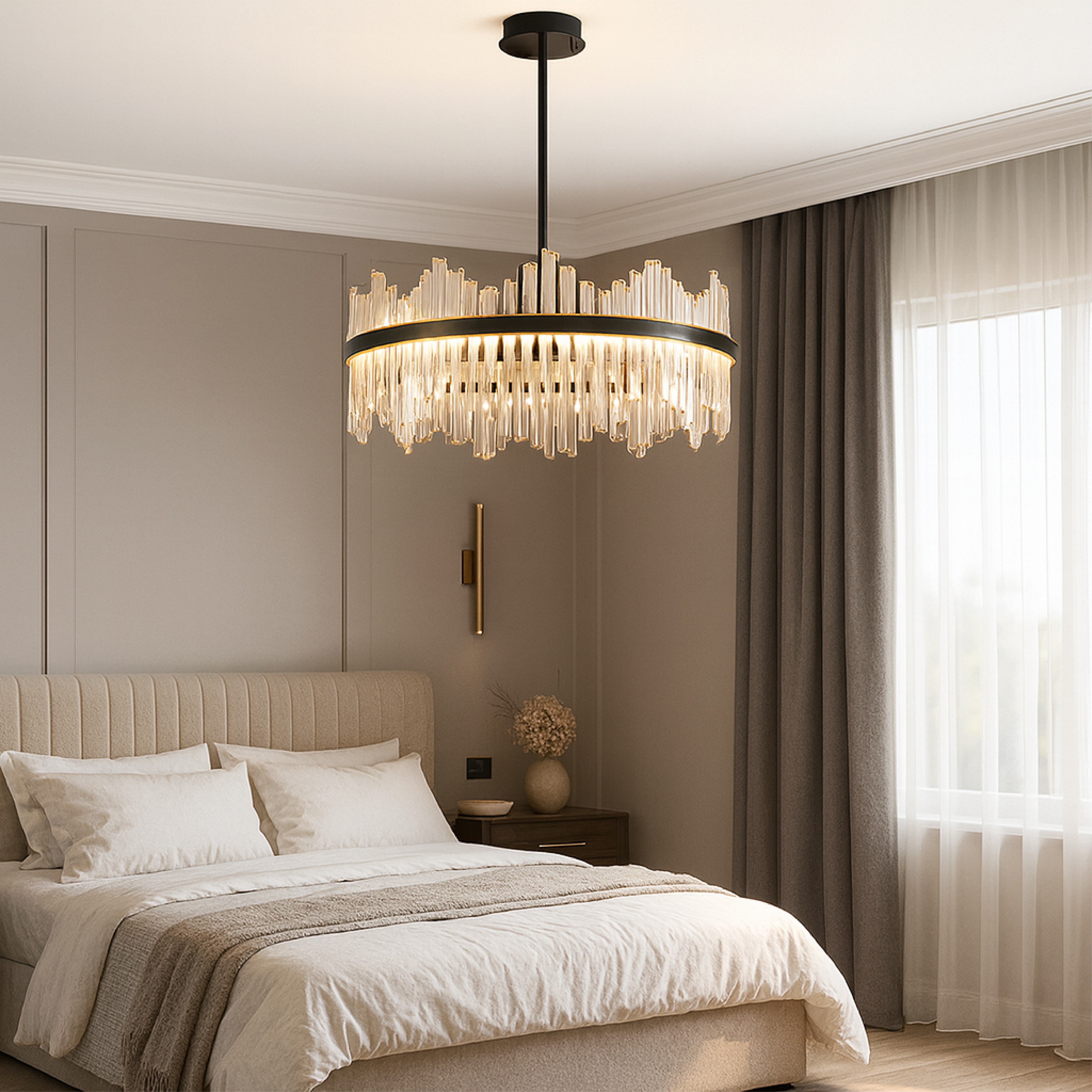 MonteLume | Crystal Black Chandelier Terri