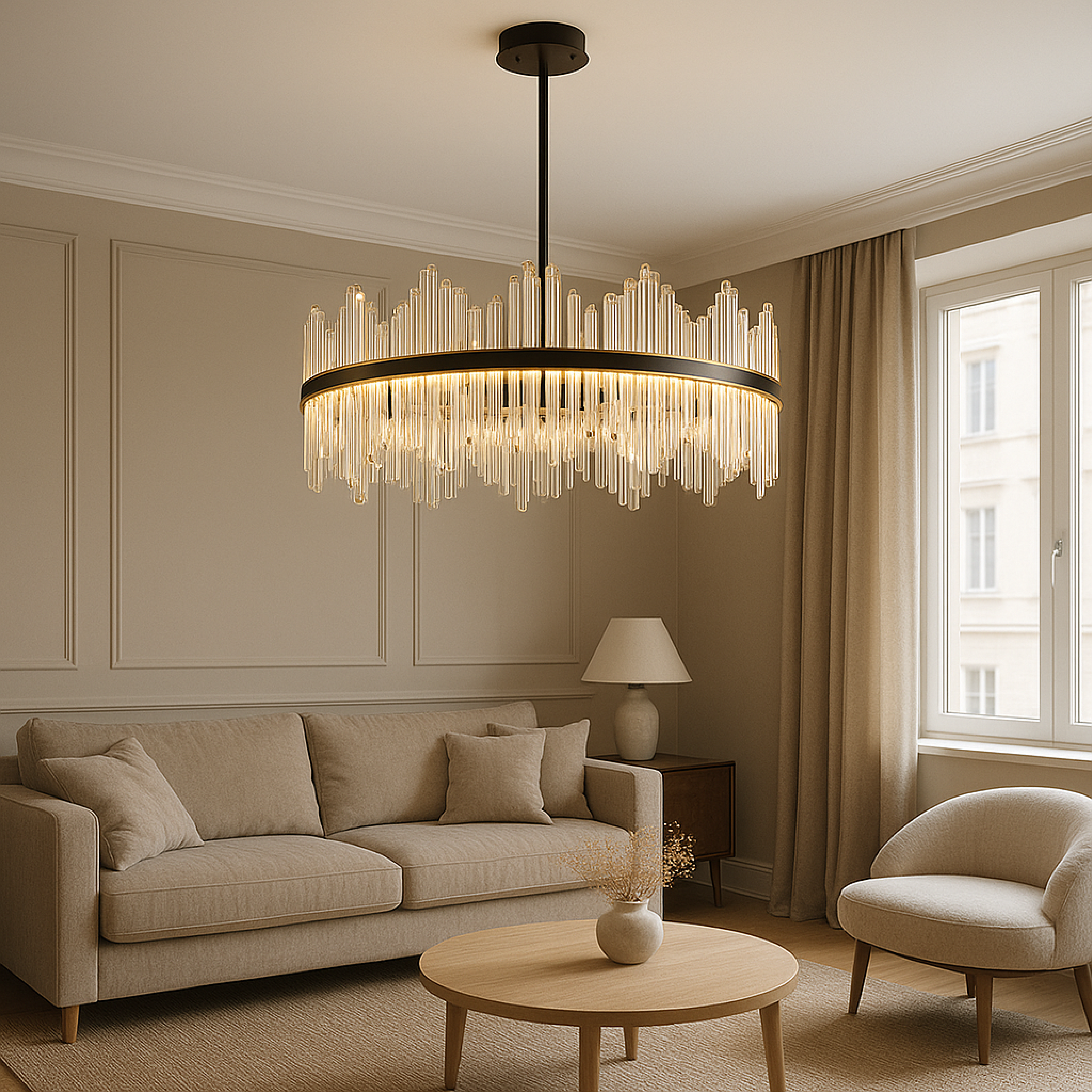 MonteLume | Crystal Black Chandelier Terri