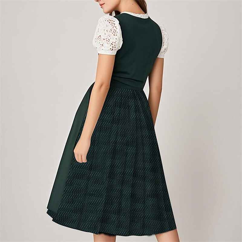 Dirndl for Women in Dark Green – Oktoberfest | Classic Traditional Dress with an Elegant Touch
