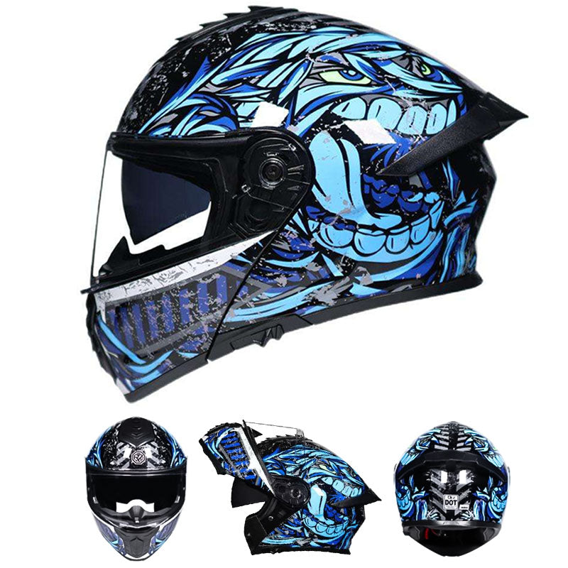 FullShield | Dual-Lens Modular Helmet DOT ECE Approved Lightweight ABS