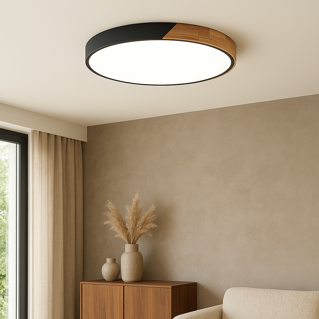 Elaris | Nordic-Inspired Wooden Ceiling Lamp for Contemporary Interiors