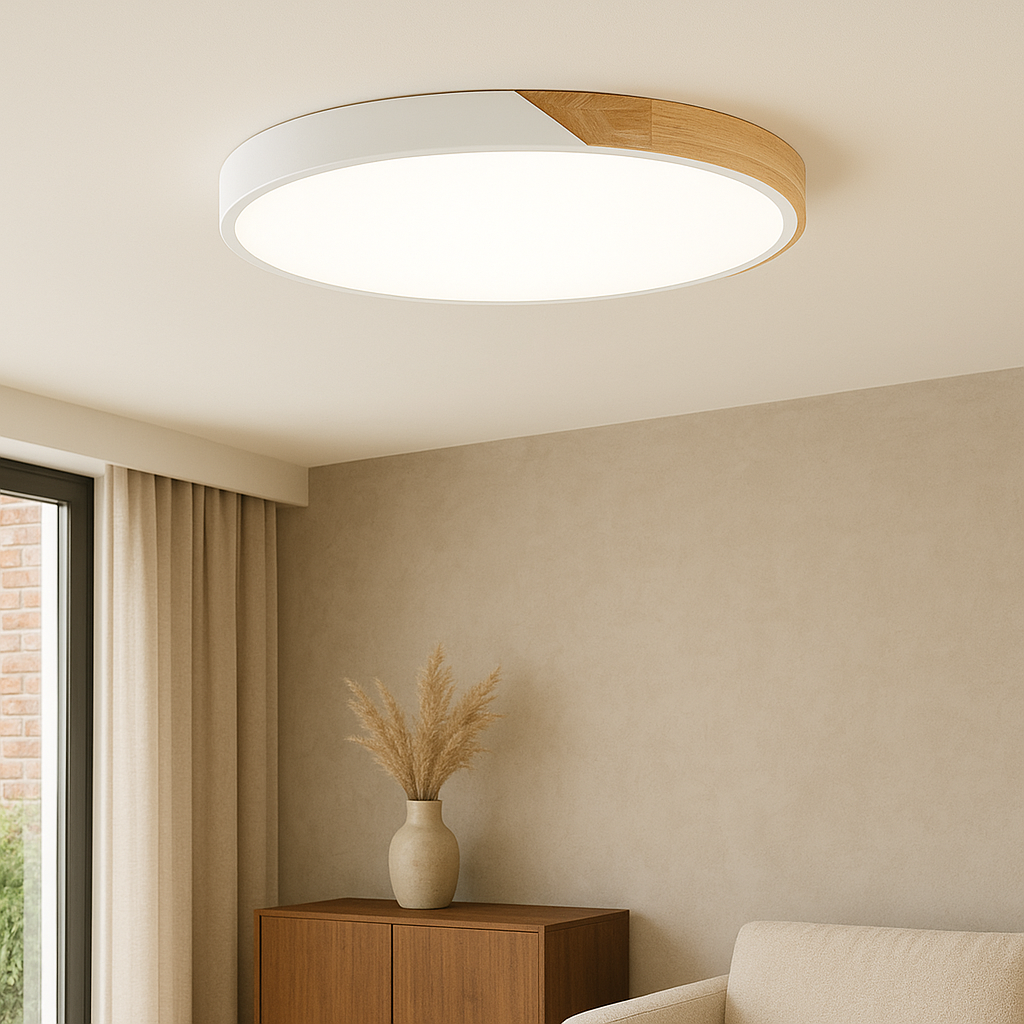 Elaris | Nordic-Inspired Wooden Ceiling Lamp for Contemporary Interiors