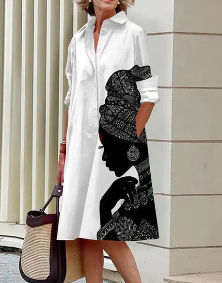 Elegant Casual Printed Women's Midi Dress | Flattering Summer Style for Any Occasion
