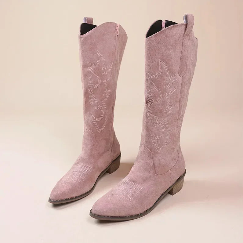 Delphine | Chic Embroidered Cowgirl Boots for Women