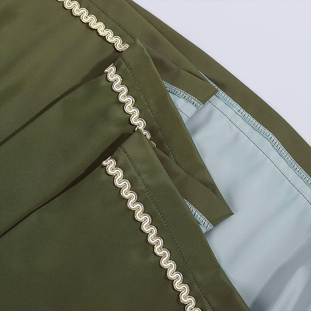 Embroidered Dirndl Dress in Green – Oktoberfest | Elegant Traditional Dress with Apron