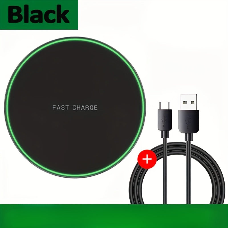 Fast Wireless Charger | 15W Induction Charging Pad for iPhone and Android Devices, Sleek Design, Cable-Free Convenience
