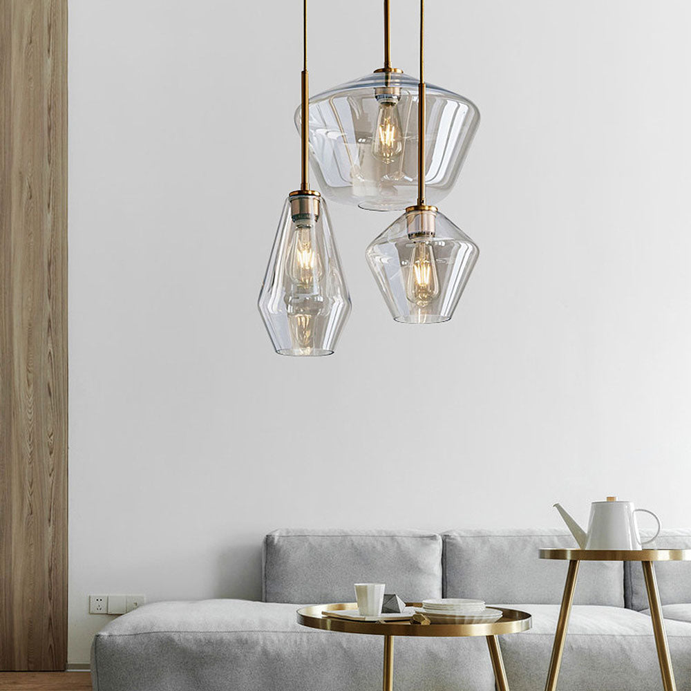 Luminth | Glass Pendant Light with Industrial Vintage Style