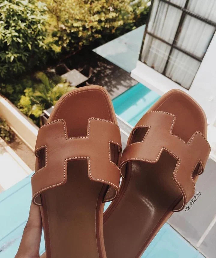H Sandal | Classic Elegance of H-Design Leather Sandals