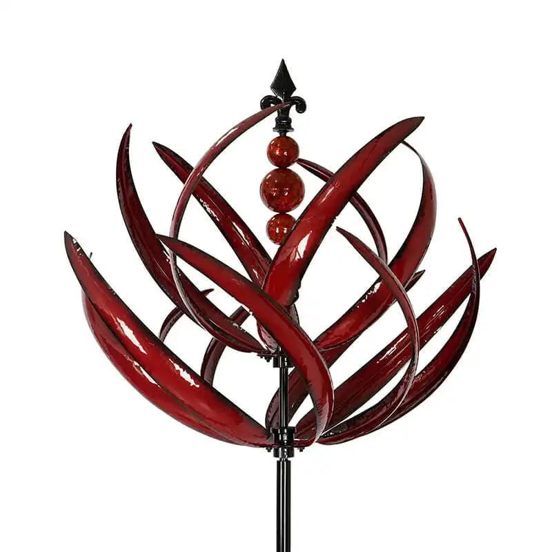 Harlow Wind-Driven Kinetic Art Sculpture | Artistic Metal Garden Spinner
