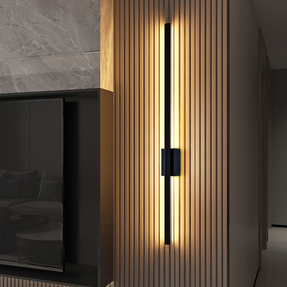 Lumetza | Industrial Minimalist Long LED Iron Wall Lights for Contemporary Living Room Décor and Stylish Illumination