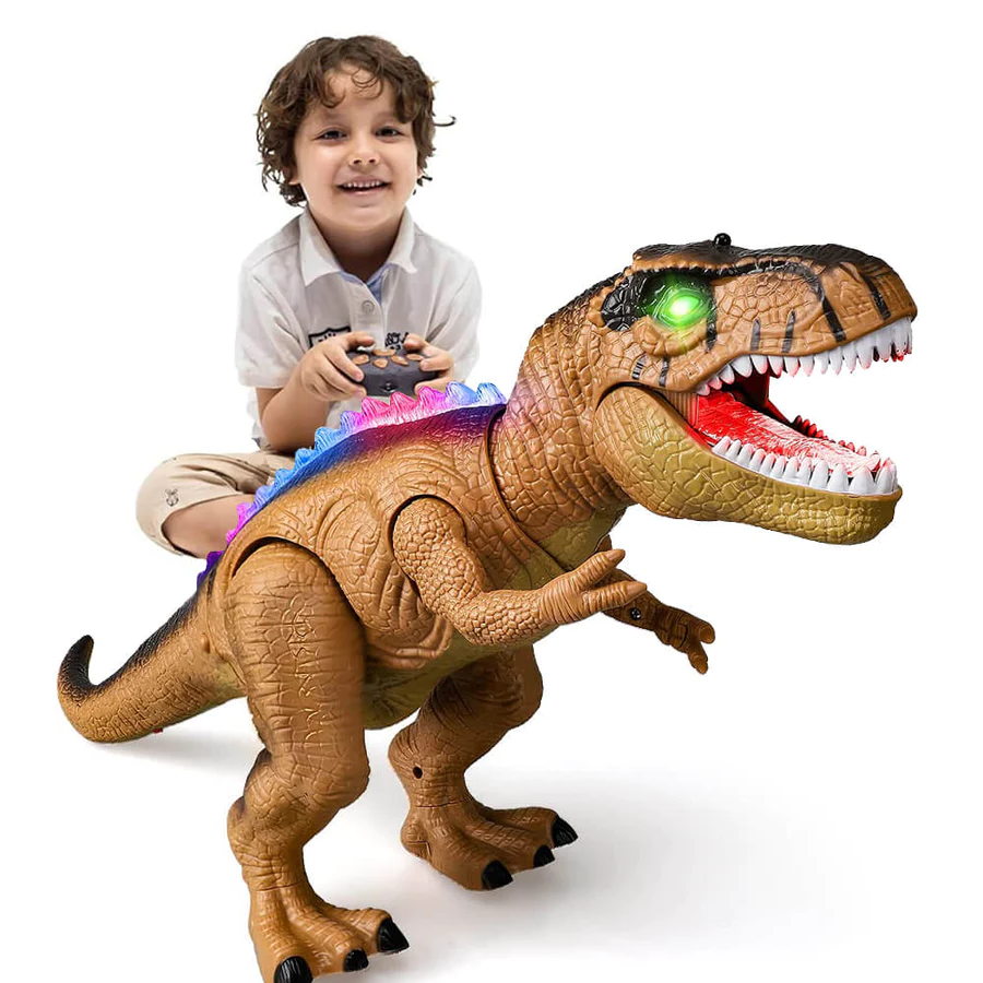 Interactive Remote Control Dinosaur | Walking, Roaring, and Light-Up Dino Toy for Boys and Girls