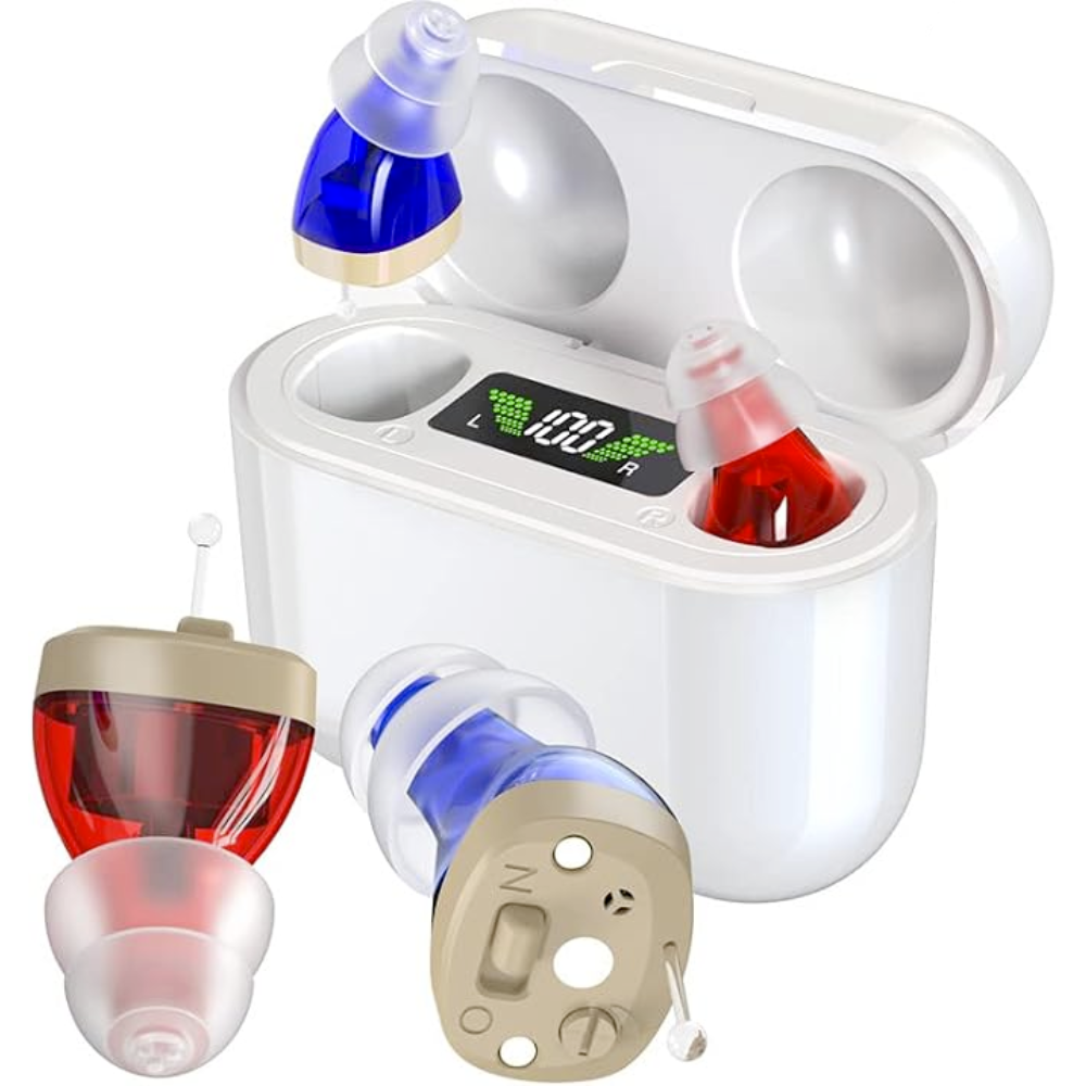 Invisible Rechargeable Hearing Aids with Noise Reduction | Comfortable and Discreet Design for Light to Moderate Hearing Loss