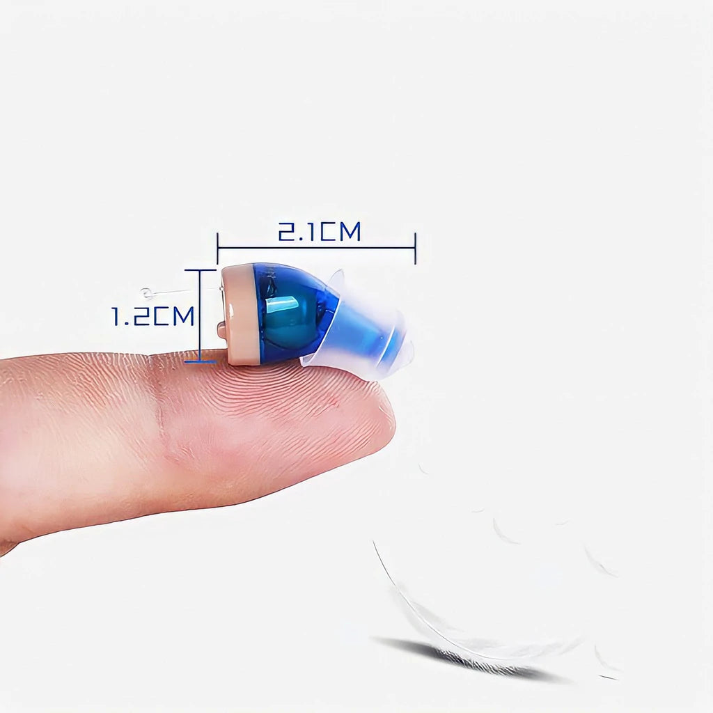 Invisible Rechargeable Hearing Aids with Noise Reduction | Comfortable and Discreet Design for Light to Moderate Hearing Loss