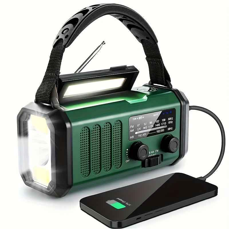 LifeLink Emergency Radio | Solar Panel and Hand Crank Powered, with NOAA Access, Integrated Flashlight, and USB Charger for a Compact Survival Device.