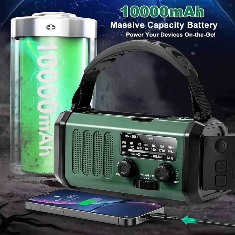 LifeLink Emergency Radio | Solar Panel and Hand Crank Powered, with NOAA Access, Integrated Flashlight, and USB Charger for a Compact Survival Device.