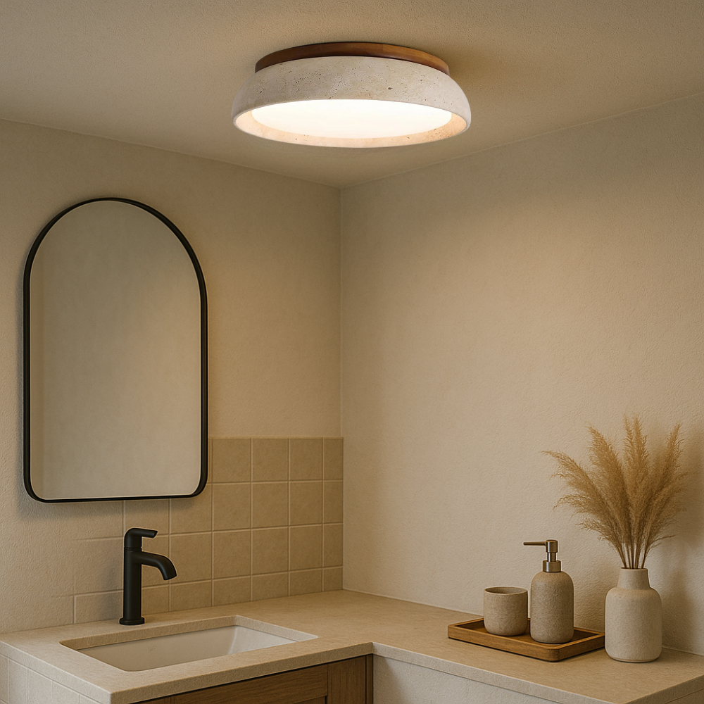 Lumeon | Classic Travertine-Style Ceiling Light for Sophisticated Spaces
