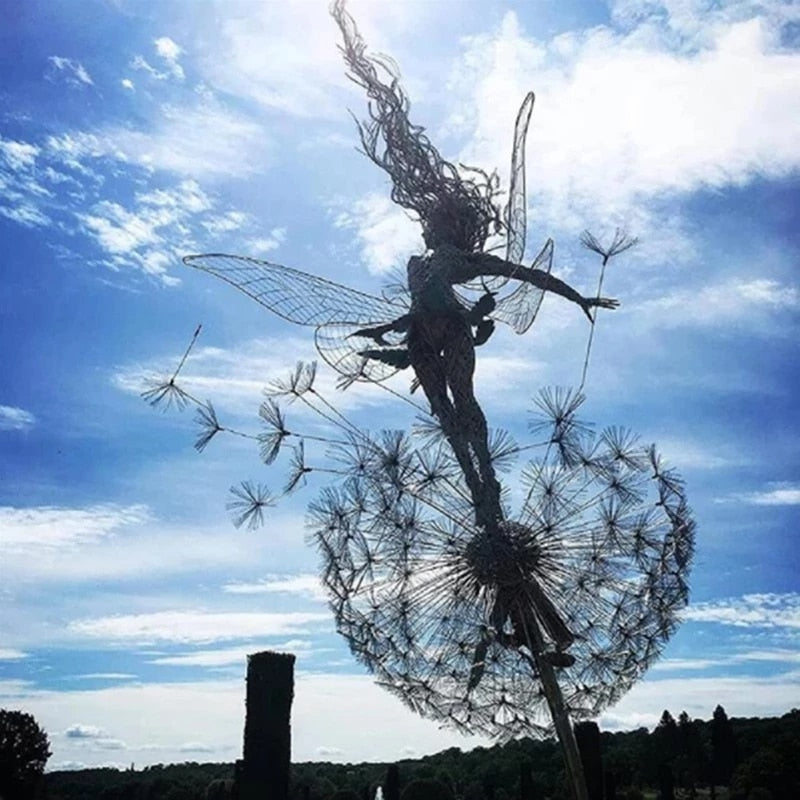 Heaven | Metal Fairy Garden Sculpture — Weather-Resistant Outdoor Art for Magical Garden Decoration