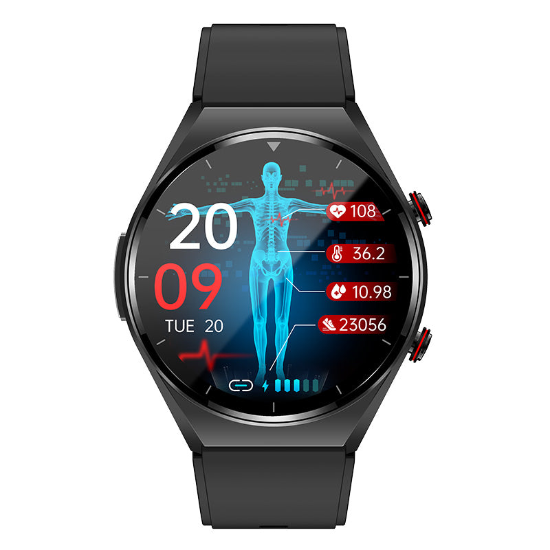One-click Blood Sugar | Blood Glucose Blood Pressure EKG | EKG HRV Heart Frequency Monitor Health Smart Watch