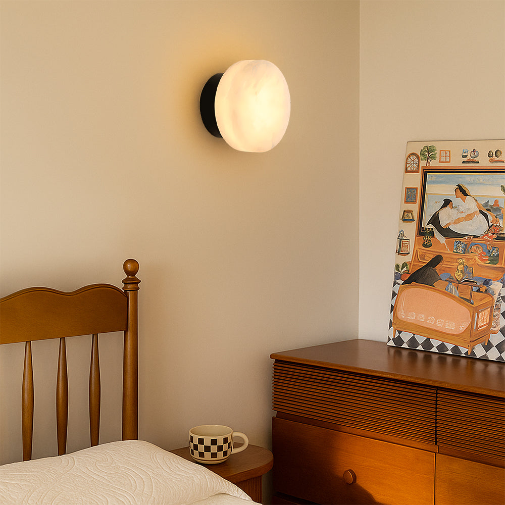 Orivra | Contemporary Marble Wall Lamp for Elegant Living Spaces