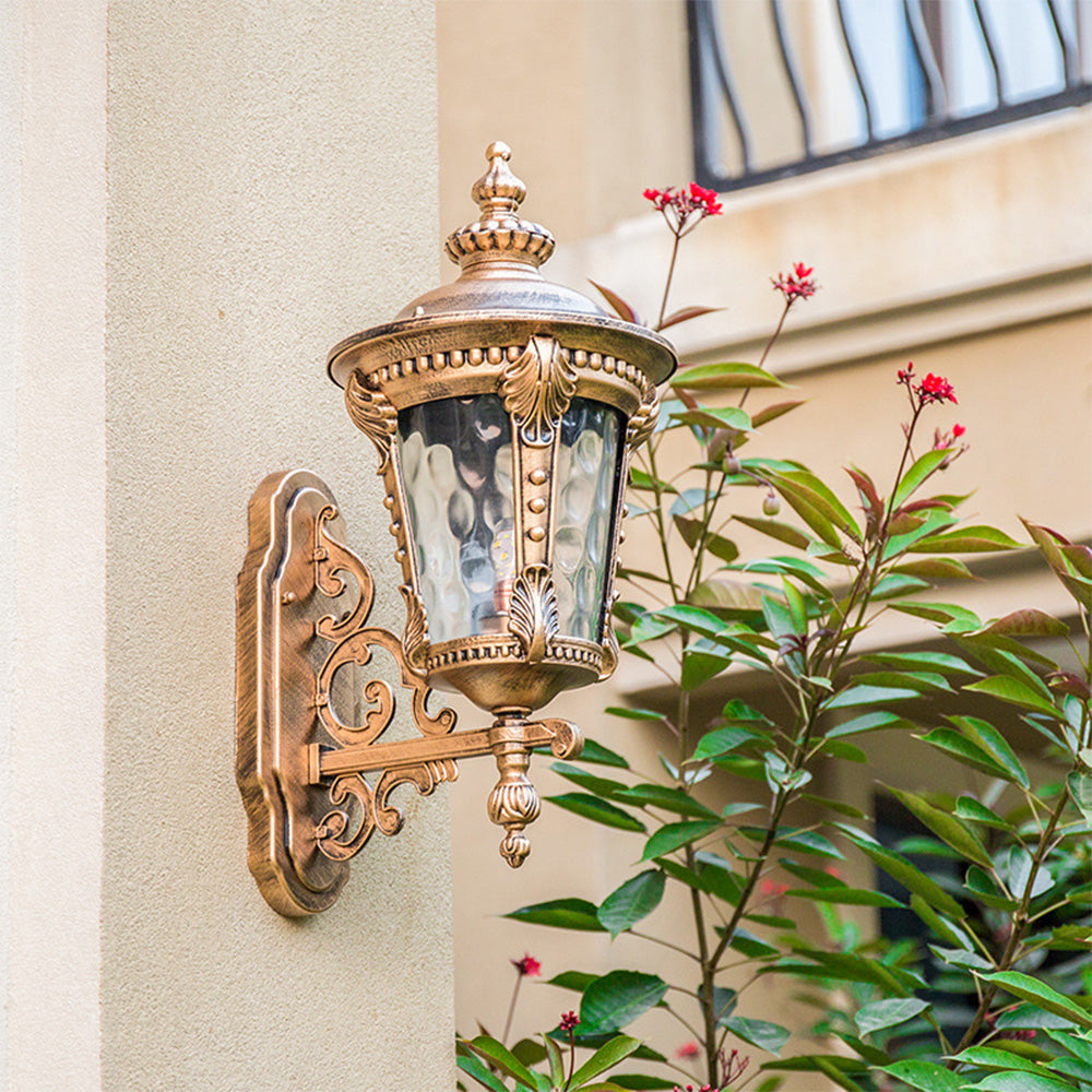 Lysora | Outdoor Vintage Glass Wall Lantern Light