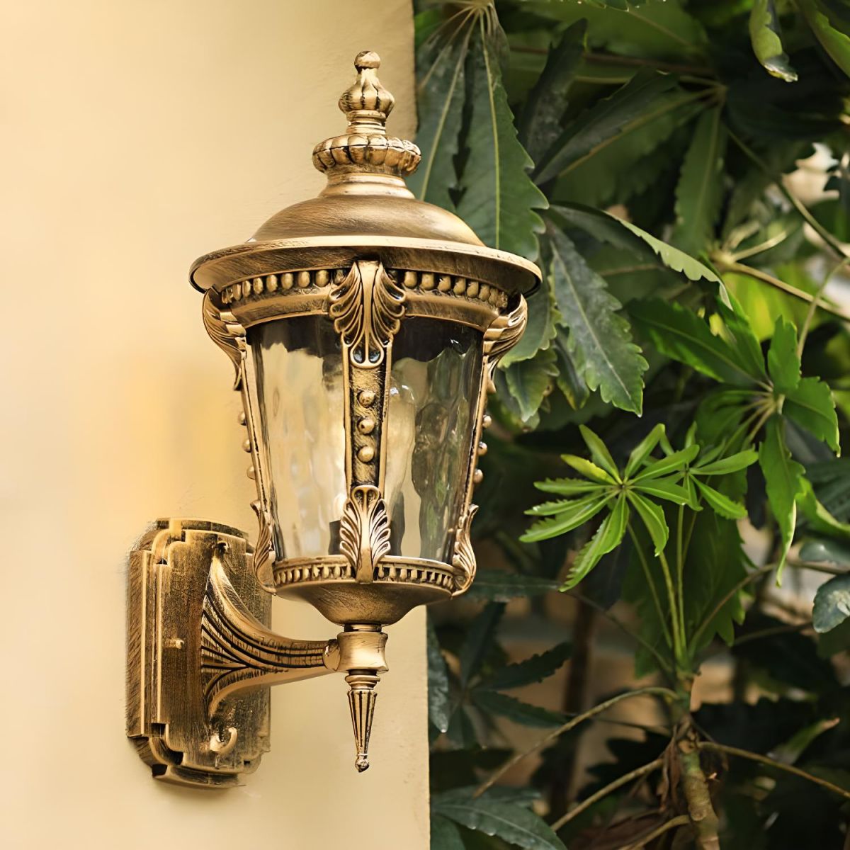 Lysora | Outdoor Vintage Glass Wall Lantern Light